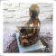 Handmade Resin indoor Golden Buddha Water Fountain