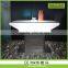 Modern design Square Set high bar cocktail white PE plastic led light bar table