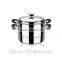 factory price for two layers stainless steel steamer pot
