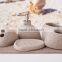 Common Home Round Shape Natural Resin Sandstone Bath Accessories