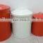 Set of 4 Eco-friendly Pet Food Container/ Zinc Metal Storage Canister/ Cat Dog Food Holder Cabinet