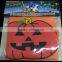 Customized design printed led halloween pumpkin red light weaving cotton cloth hand bag