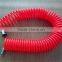 with 10 years experience flexible high quality 1/4' inches red PU sprial air pipe with quick coupler