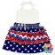 Western One Piece Party Dress Baby Frock Design Pictures Suspenders Skirt Girls Cotton Summer Dresses