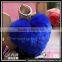 CX-R-46 Heart-Shaped Lovely Decoration High Quality Rex Rabbit Fur Keychain