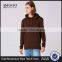 Wholesale Men Pullover Plain Oversized Classic Fit Brushed Cotton Drawstrings Hoodie Brown With Front Pocket