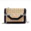 zm50218b europe fashion lady single shoulder bags simple cross body straw bag women