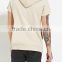 Hotsale design cotton fleece pocket zip plain solid color pullover short sleeve plain hoodies wholesale made in china