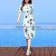 Z&M 2017 women maxi beach dress ladies skirt top Lady's floral skirt