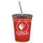 USA Made 16 oz Stadium Cup With Straw And Lid - features straw and lid and comes with your logo