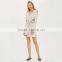 Belted cold shoulder long sleeve coat style blazer dress for women