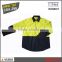 Long sleeve work shirt 100% cotton hi viz shirt with CSA Z96 standerd