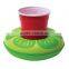 PVC Inflatable Doughnut Drink Cup Holder Float Swimming Pool Water Party Toys