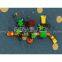 Outdoor Magic Tree House playground equipment plastice slide  for kids