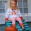 christmas reindeer embroidery custom cotton girls clothes sets