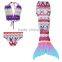 3pcs set Lovely Kid Mermaid Set Girls Swimsuit Mermaid Cosplay Costume