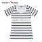 201501001100 Black And White Stripes Jeema Women's Running T-shirt