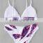 OEM Swimwear Woman Leaf Print Padded Push Up Bikini Swimwear