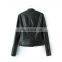 Black Women Faux Soft Leather Jackets Blazer Zippers Coat Motorcycle Outerwear