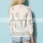 women slim girl long sleeve chiffon serene boho floral white top blouse