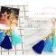 Women Bag Accessory Triple Tassel Charm Key Chain Ring Handbag Ornament