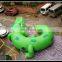 green pvc tarpaulin inflatable channel tunnel , inflatable crocodile channel