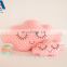 pink embroidery fabric cloud doll plush pillow