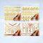 Gold foil temporary tattoo body tattoo sticker