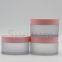 80ml Frosted Plastic Cosmetic Hand And Facial Cream Jar With Pink Lid