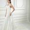 Halter Top Fit and Flare Taffeta Wedding Dresses with Pickups