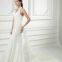 Halter Top Fit and Flare Taffeta Wedding Dresses with Pickups