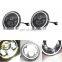 Halo LED Headlight + Halo LED DRL Fog Light Combo Kit For Jeep Wrangler JK 07-17