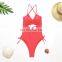 One Piece Swimsuit Women Bandage Swimwear Strings Bathing Suit Sexy High Cut Monokini Neon Bodysuit Sexy Swimsuit