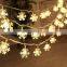 solar Led safety holiday curtain snowflake String Lighting garden home christmas indoor outdoor decoration fairy light