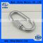 High polished stainless steel material oval shaped quick link carabiner spring carabiners