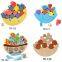 Wooden Cartoon Moon Balance Toy Balancing Game Set Stacking Cylinder Blocks Educational Toys For Kids
