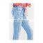 New 2020 fashion girls' embroidery jeans ankle length pants women jeans with metal button