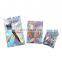 Rainbow effect laser reflection packaging bag custom 3 side seal pouch bag for Care products and Nails sequins bag
