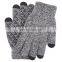 Custom Logo Winter Knit Mittens Gloves Touchscreen Warm Thermal Soft Elastic Gloves for Women Men