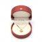 Factory direct supply arch shape red pu leather jewelry box necklace box