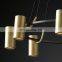 Luxury LED Round Chandelier New Creative Led Pendant Light For Hotel Living Room Circle Copper Linear Hanging Lamp