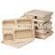 Bagasse Lunch Box Environmentally-Friendly Biodegradable School Canteen Mmulti Grid Lunch Box Disposable