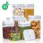 BPA free kitchen pntry organizer 3pcs sealed square vacuum plastic airtight food storage boxes container set with lids