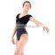Hot Sale Two-tone Velvet Cotton Lycra Cap Sleeve Ballet Leotard for Kids and Adult
