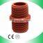 SAM UK brown pipe fitting double thread pipe nipple