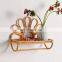 Hot Sale Flower Shaped Rattan Cane wall shelf for Bathroom Wicker Planter Rack Wholesale Vietnam Supplier