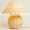 Unique High Quality natural woven rattan Table Lamp Decor Lamp For Desk Best Price Vietnam Manufacturer