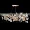 American simple luxury duplex building branch living room glass chandelier