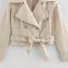 2025 Spring/Summer New Women's Windbreaker with European and American Design, Motorcycle Short Style Jacket