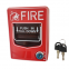 24V conventional manual call point pull down plate button  fire button with key for fire alarm system
